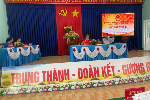 HĐND PHƯỜNG PHỔ HOÀ TỔ CHỨC KỲ HỌP THỨ 11, KỲ HỌP GIỮA NĂM 2024